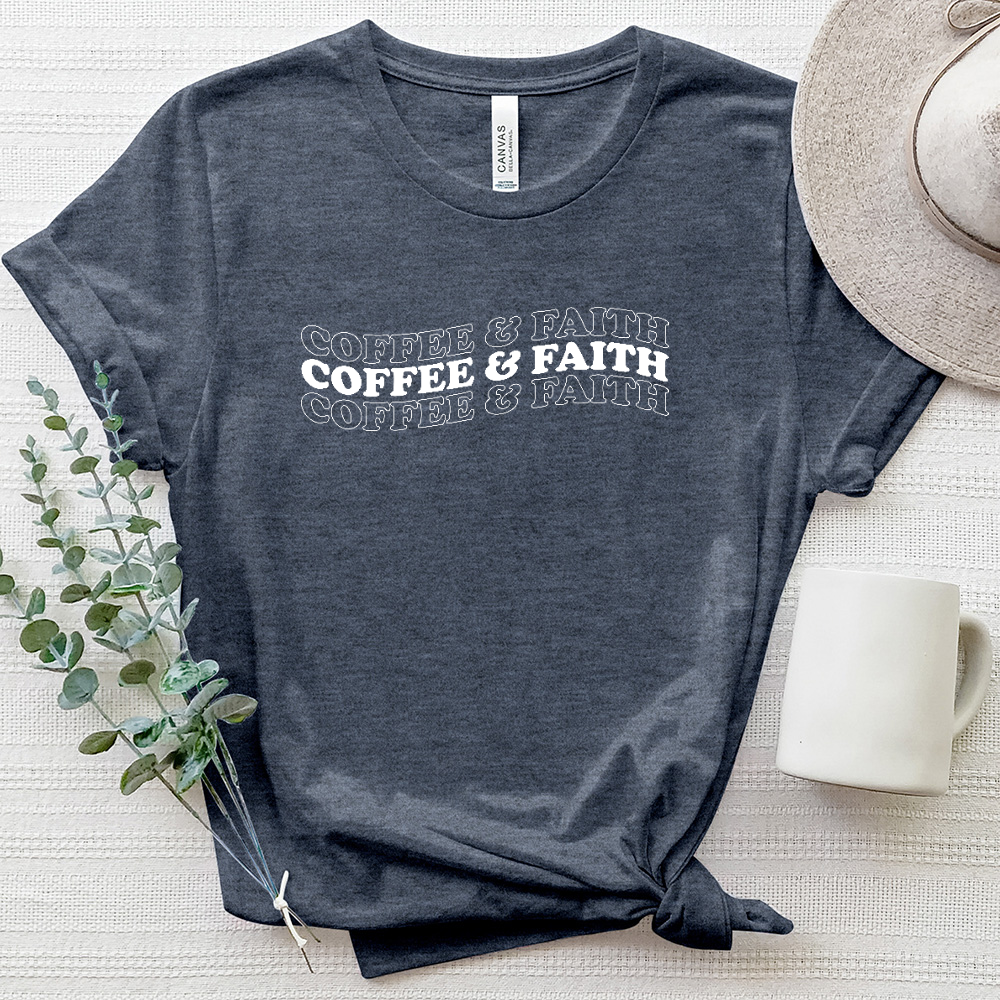 Coffee and Faith Heathered Tee