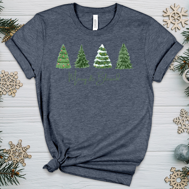 Merry Green Trees Heathered Tee