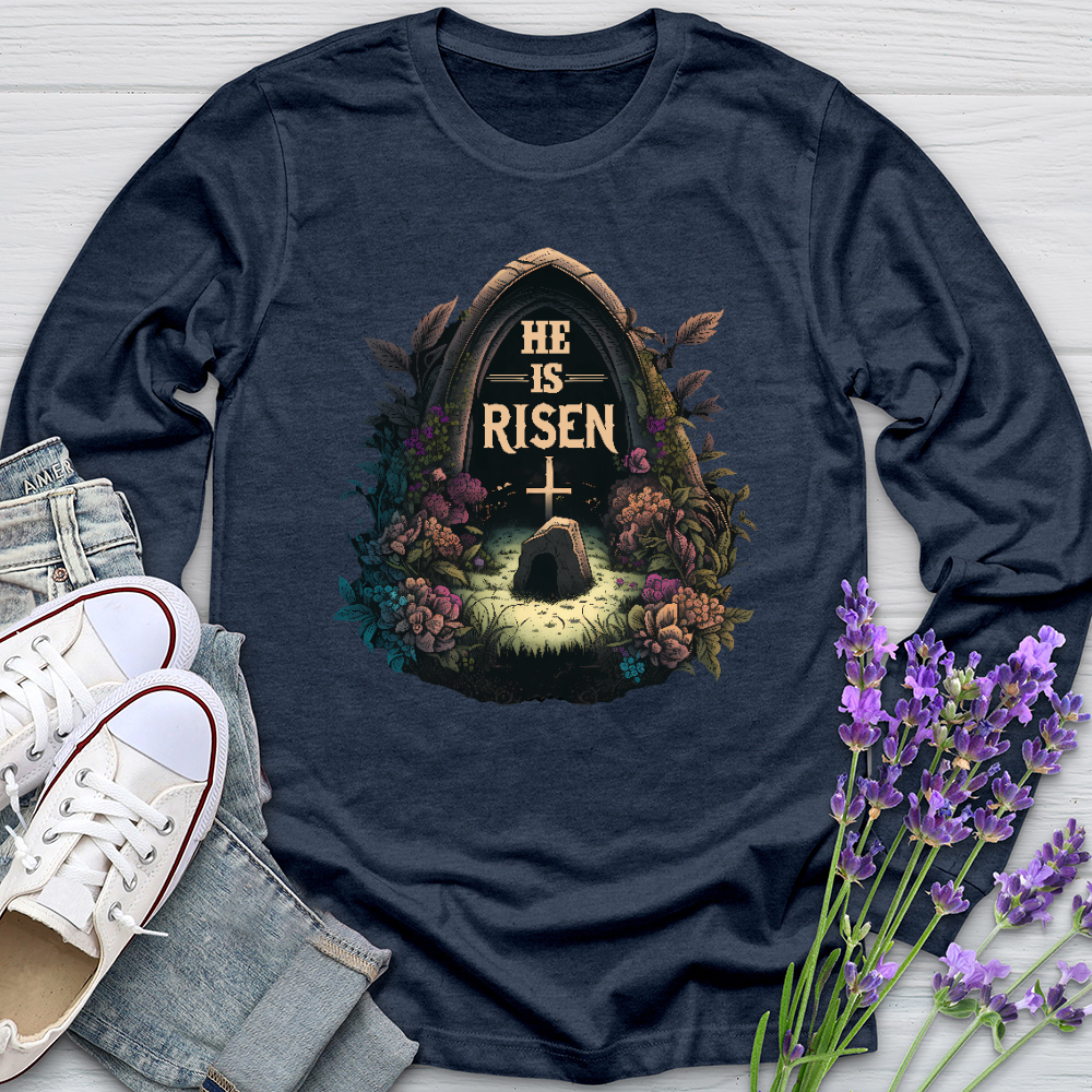 He Is Risen Grave Long Sleeve Tee