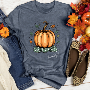 Cozy Dot Pumpkin Vibes Heathered Tee