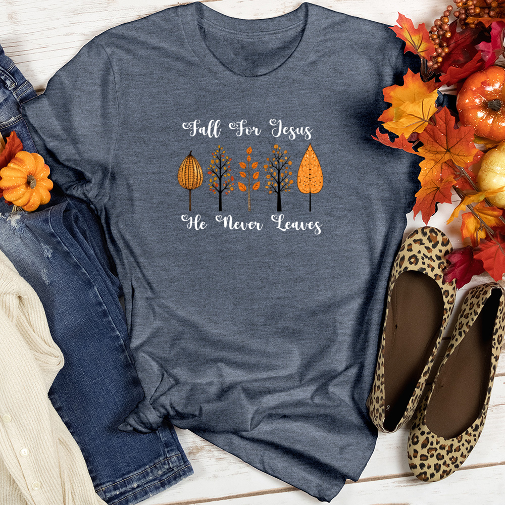 Vintage Whimsical Fall Wonderland Trio 01 Heathered Tee