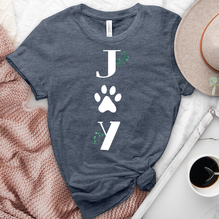 Joy Paw Print Heathered Tee