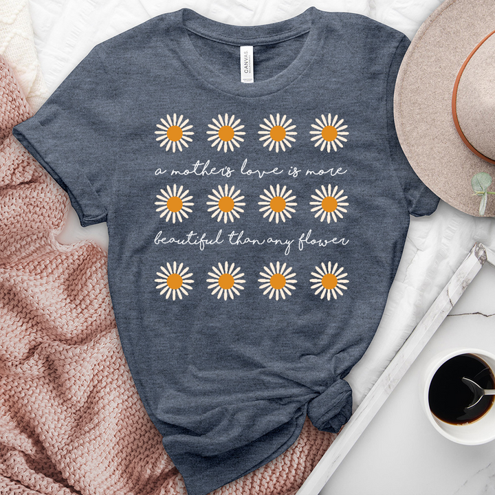 A Mothers Love Daisy Pattern Heathered Tee