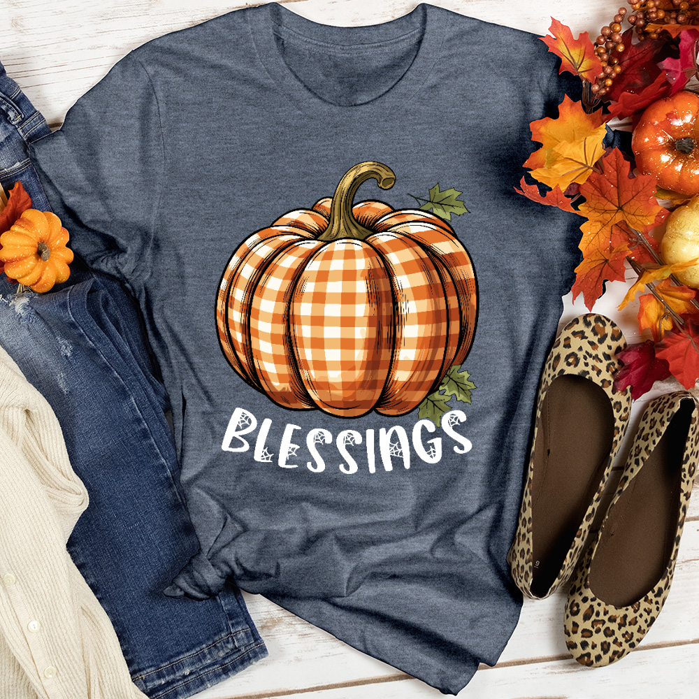 Pumpkin Blessings Heathered Tee