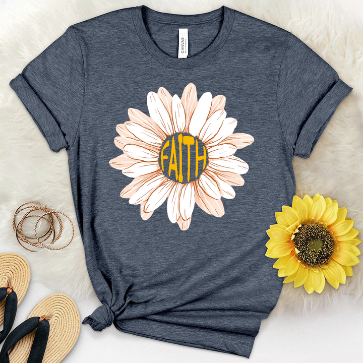 Summer Faith Flower Heathered Tee