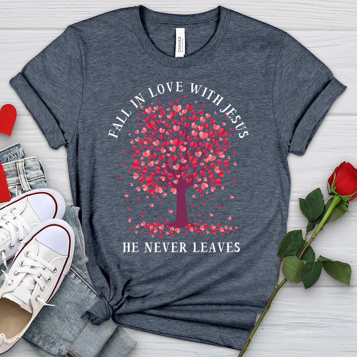 Fall In Love With Jesus Heathered Tee