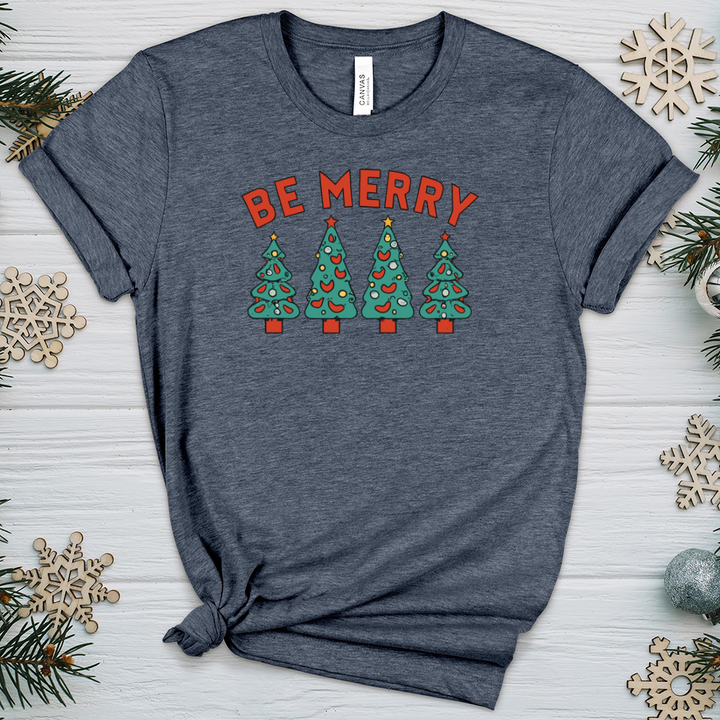 Be Merry Retro Heathered Tee