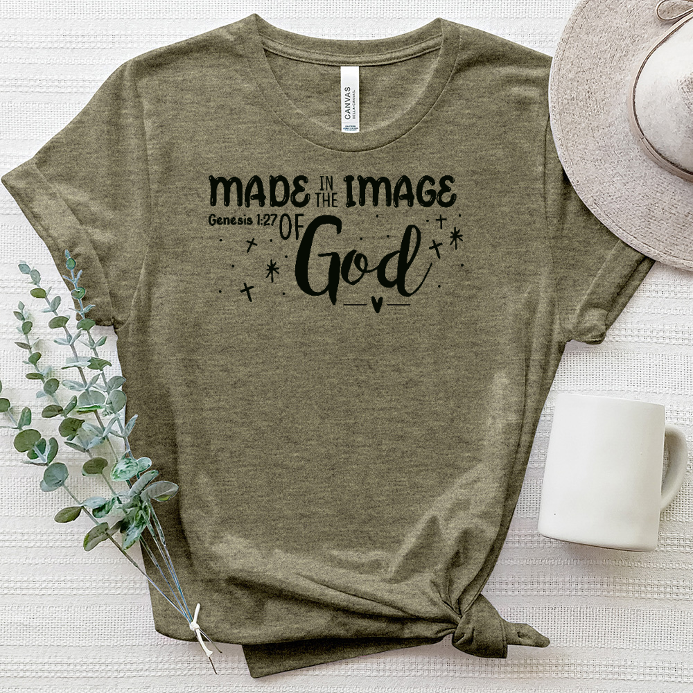 Made in His Image Heathered Tee