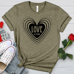 Love Is Kind Heart Heathered Tee