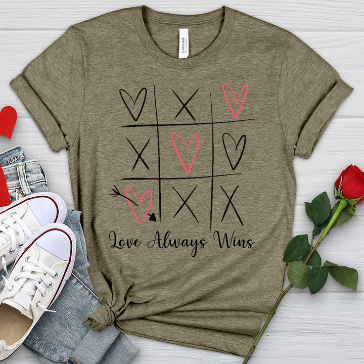 Love Always Wins Sketch Heathered Tee