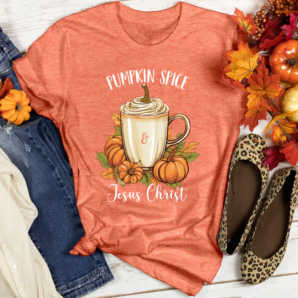 Autumn Latte Pumpkin Heathered Tee