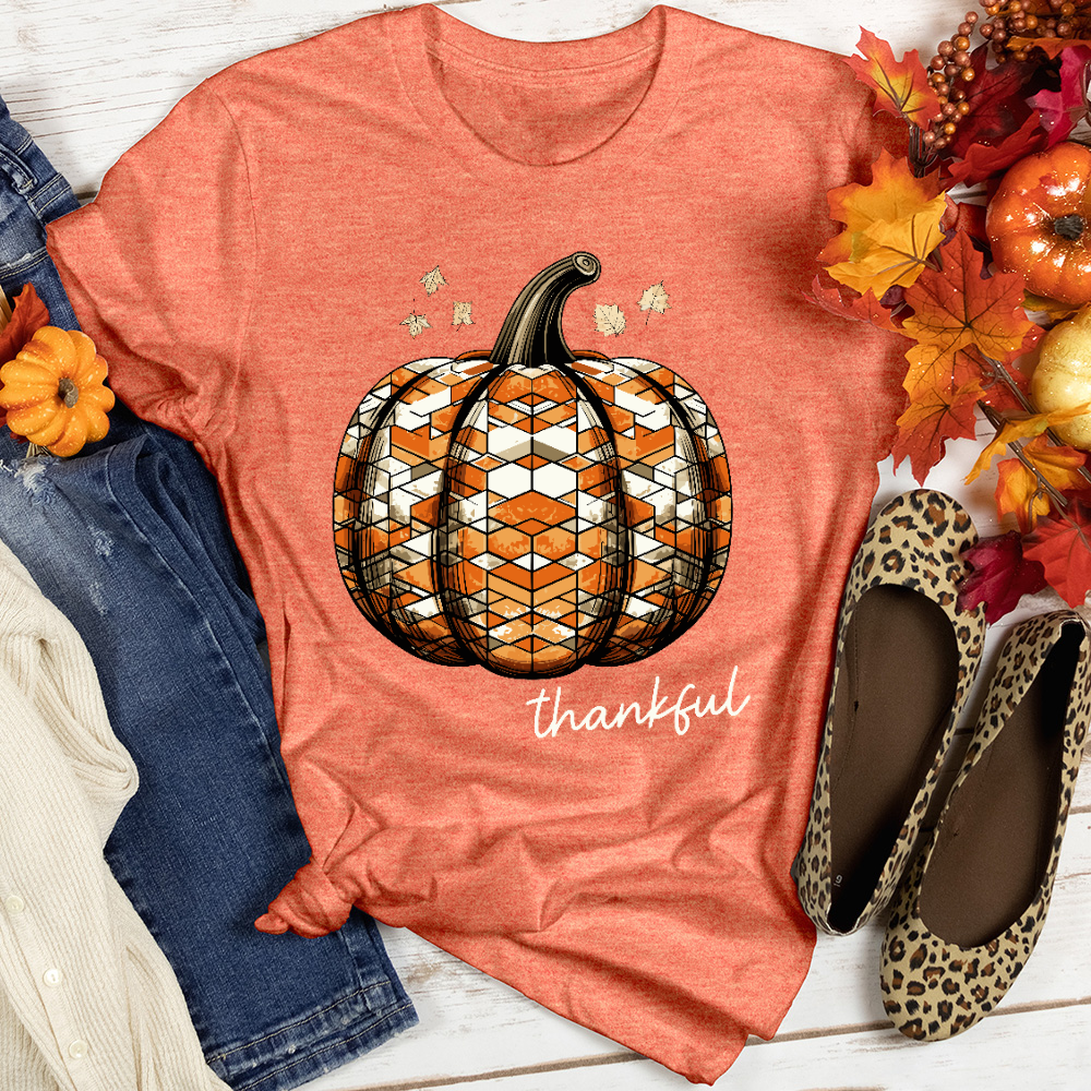 Thankful Glass Pumpkin Heathered Tee