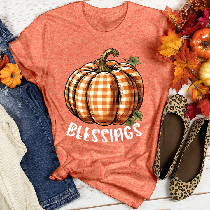 Pumpkin Blessings Heathered Tee