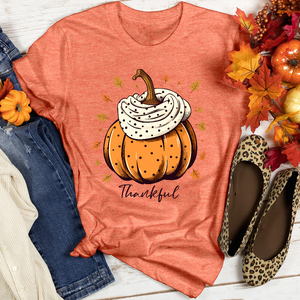 Vintage Pumpkin Coziness Heathered Tee