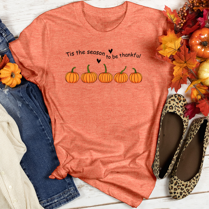 Tis The Season Pumpkin Patch Heathered Tee