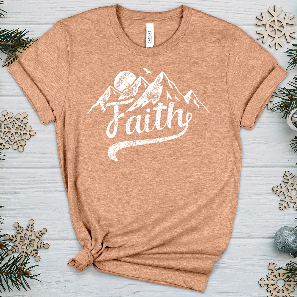 Faith Peaks Heathered Tee