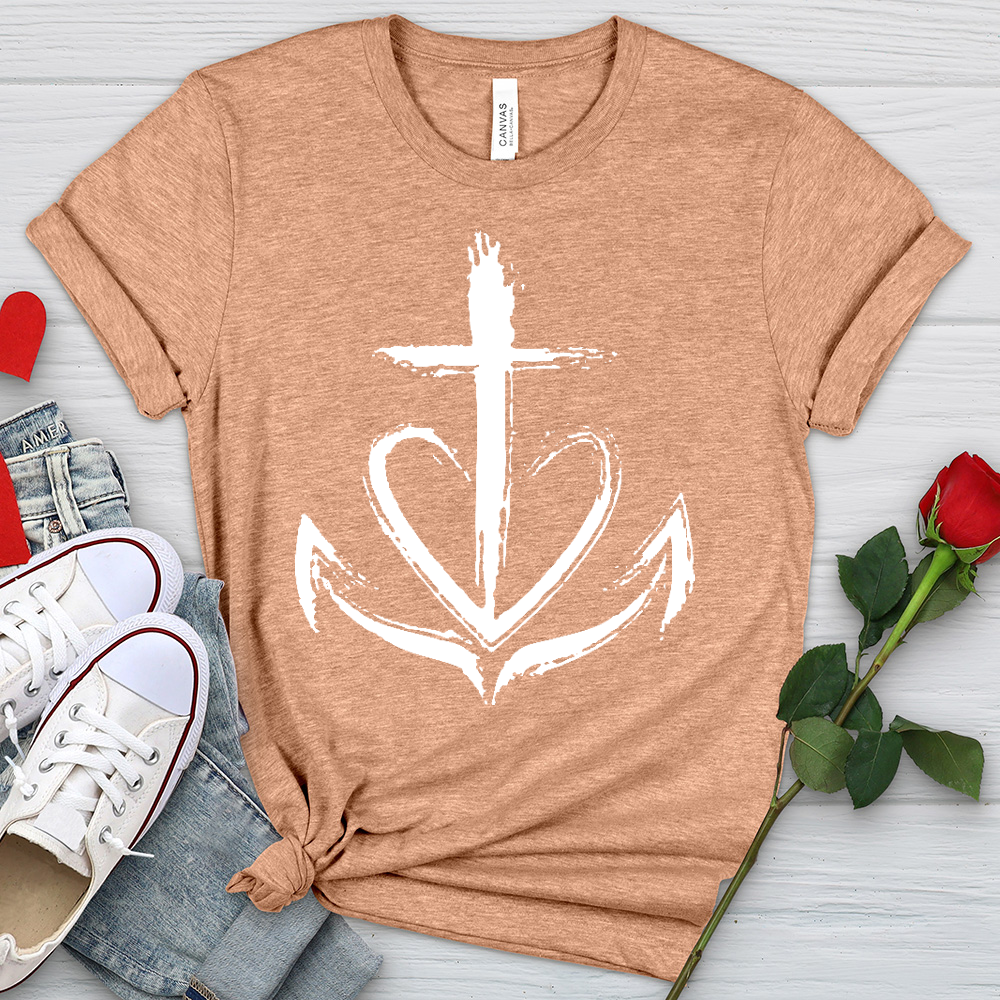 Faith Is The Anchor Heathered Tee