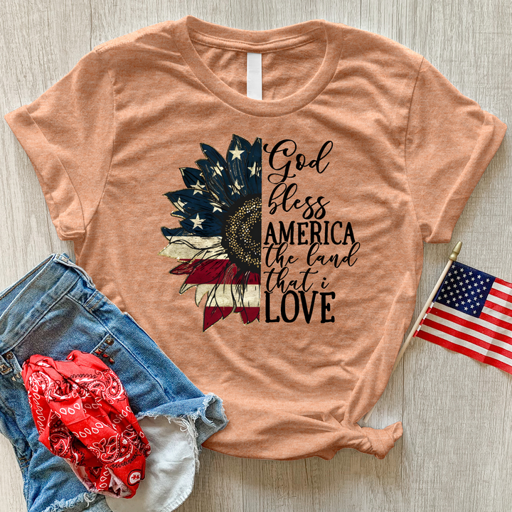 Land That I love Sunflower Heathered Tee