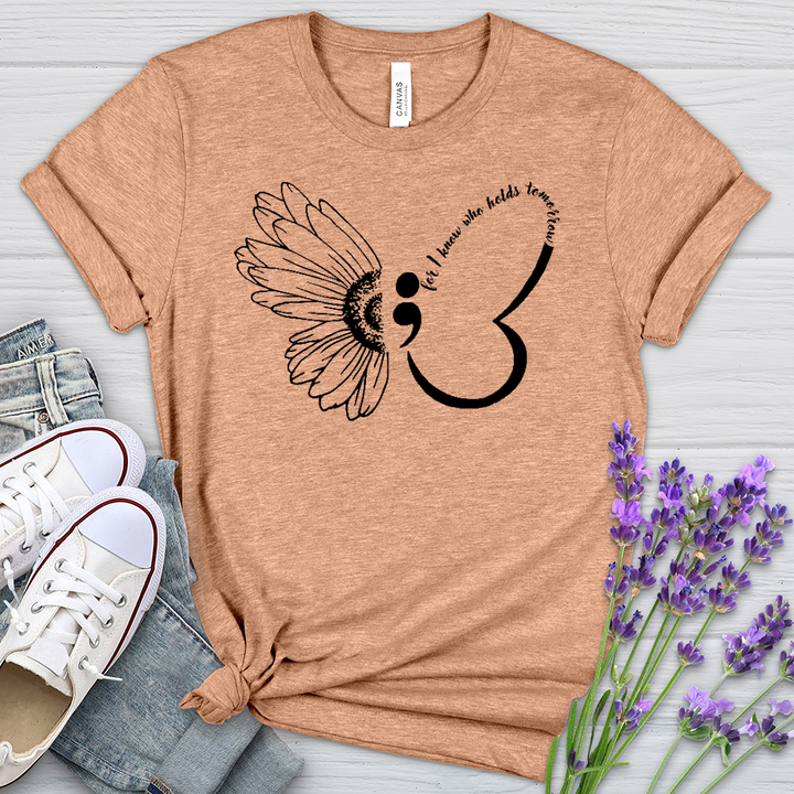 Who Holds Tomorrow Butterfly Heathered Tee