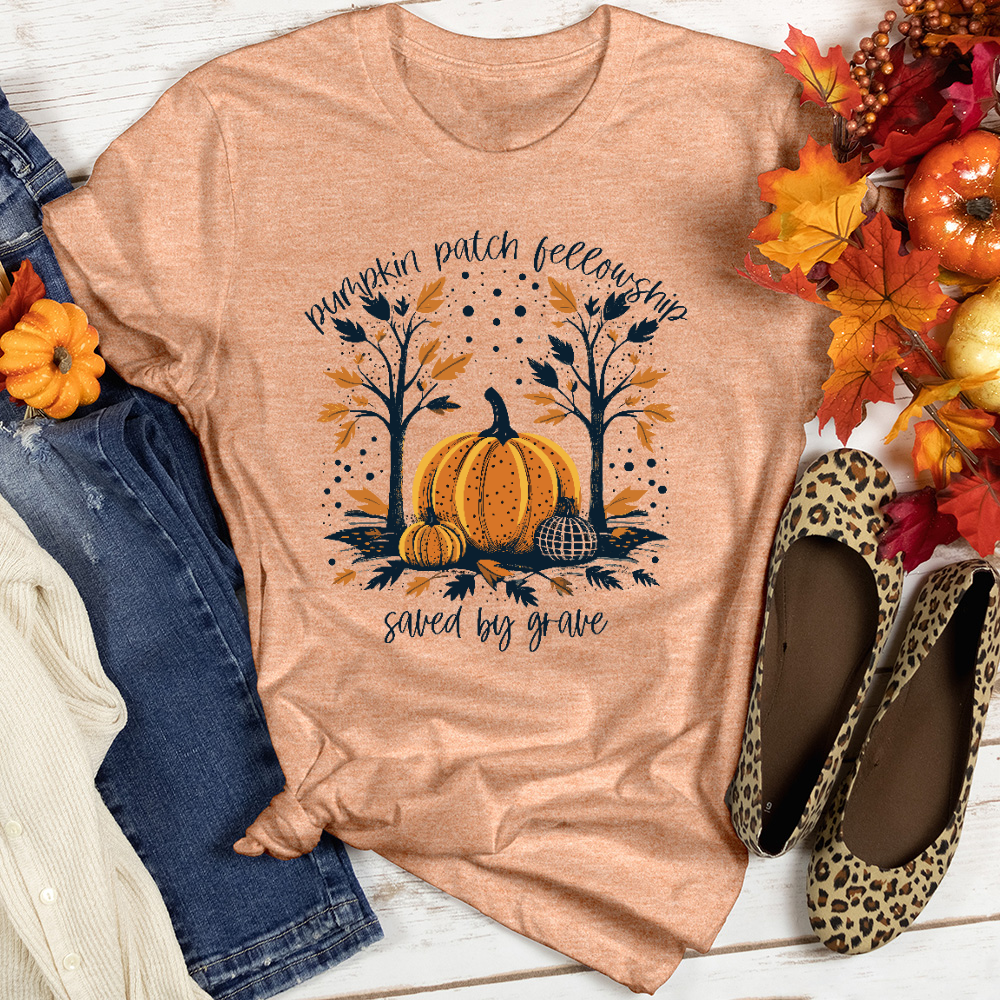 Grow In Grace Pumpkin Patch Heathered Tee