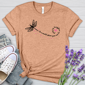 Be Kind Dragonfly Heathered Tee