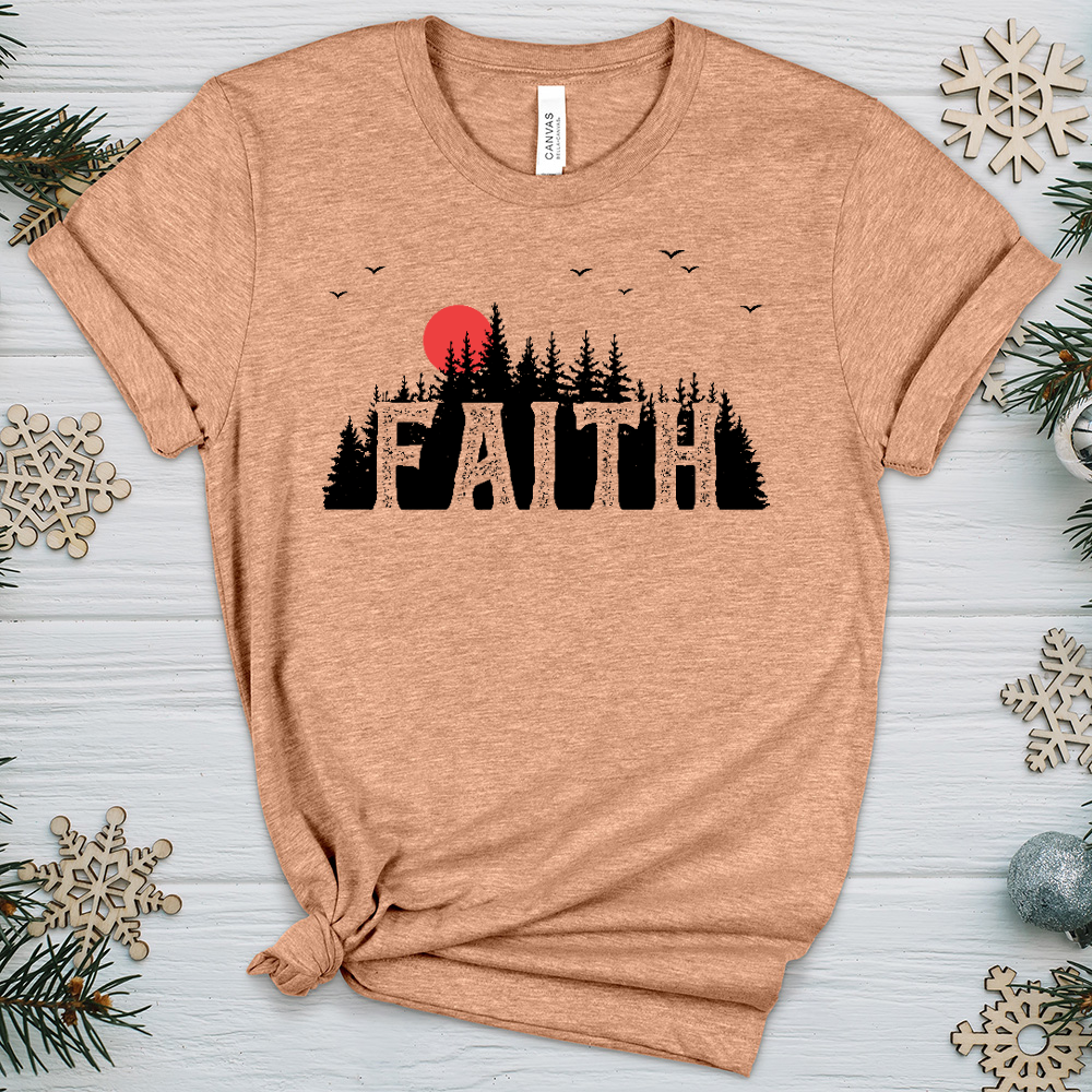 Faith Evergreens Heathered Tee