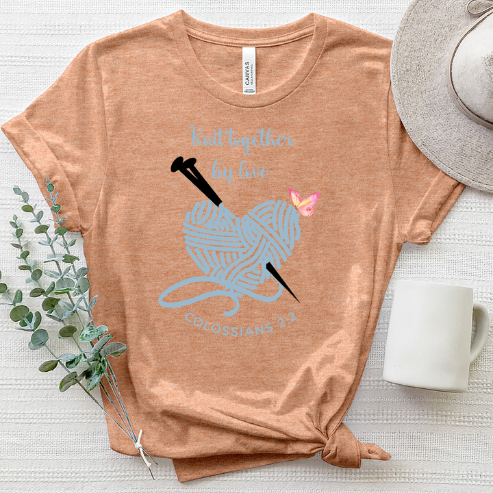 Knit together Heart Heathered Tee