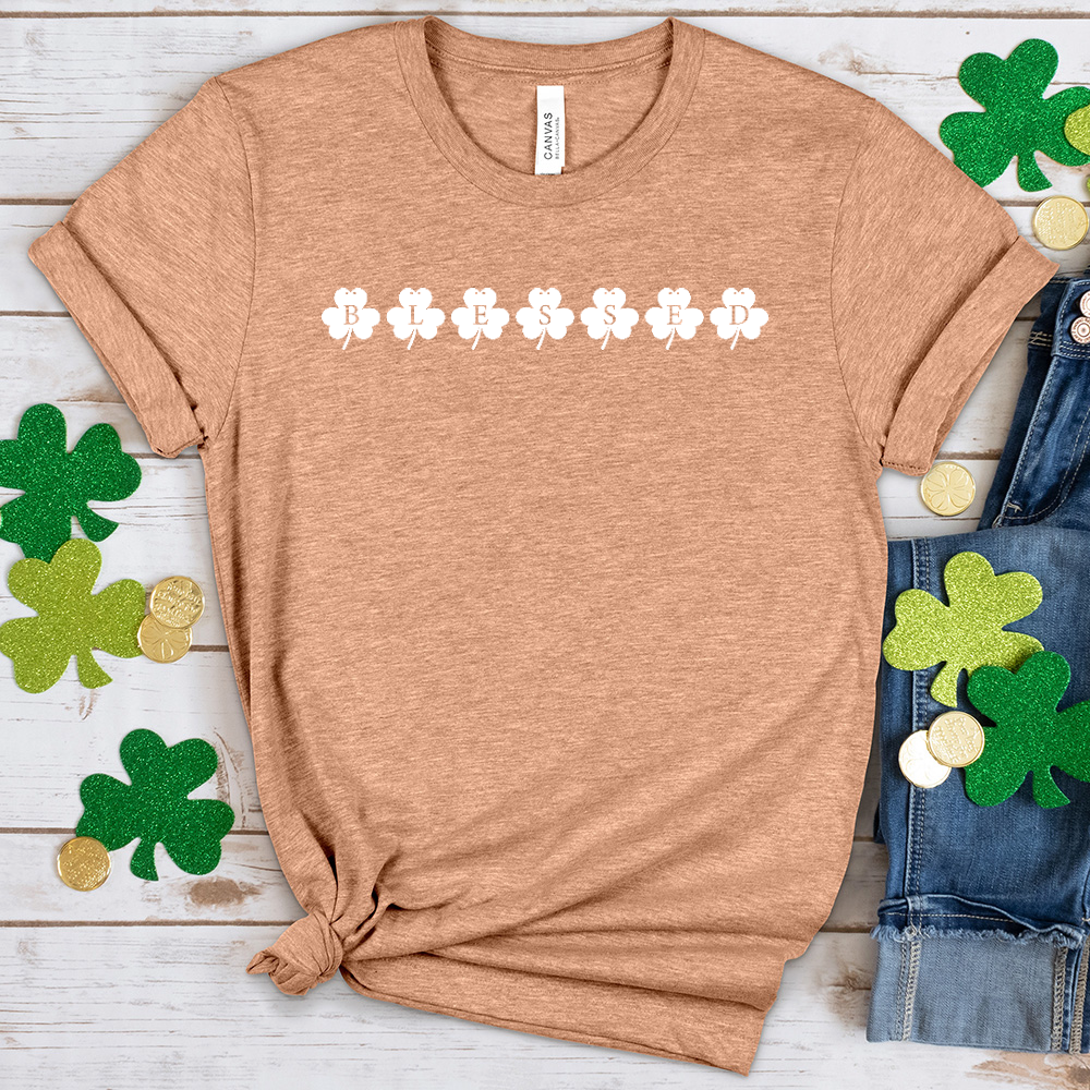 Blessed Shamrocks Heathered Tee