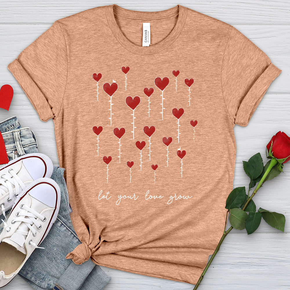 Let Your Love Grow Heathered Tee