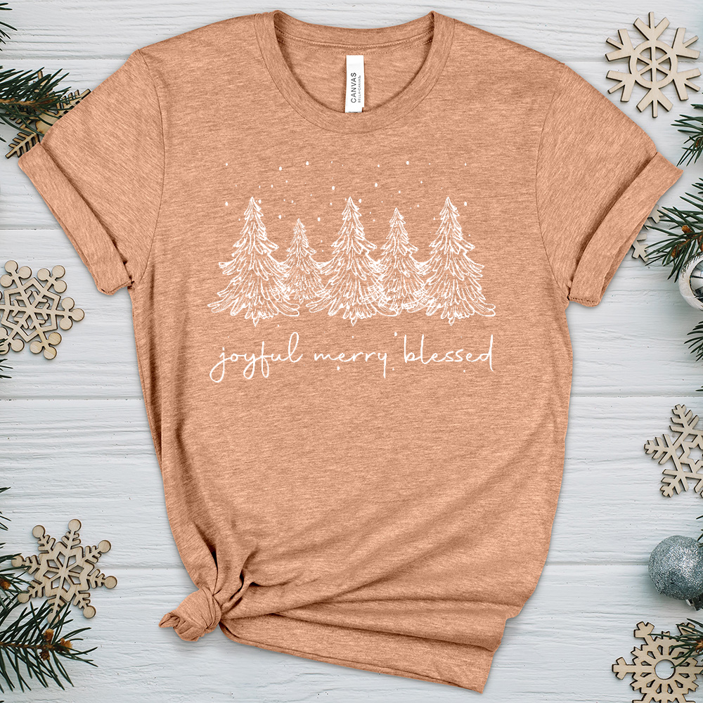 Winter Forest Snow Heathered Tee