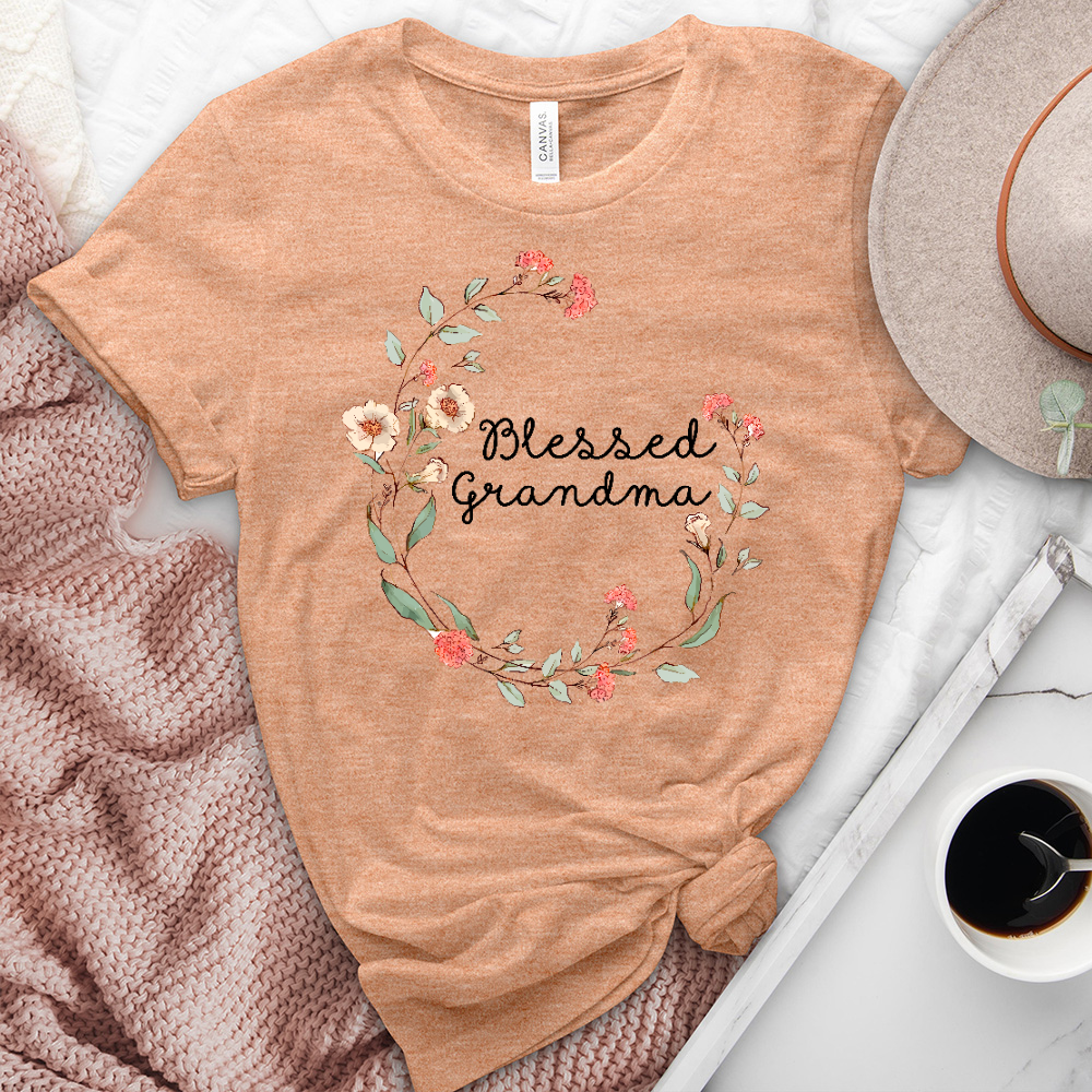 Blessed Grandma Spring Heathered Tee