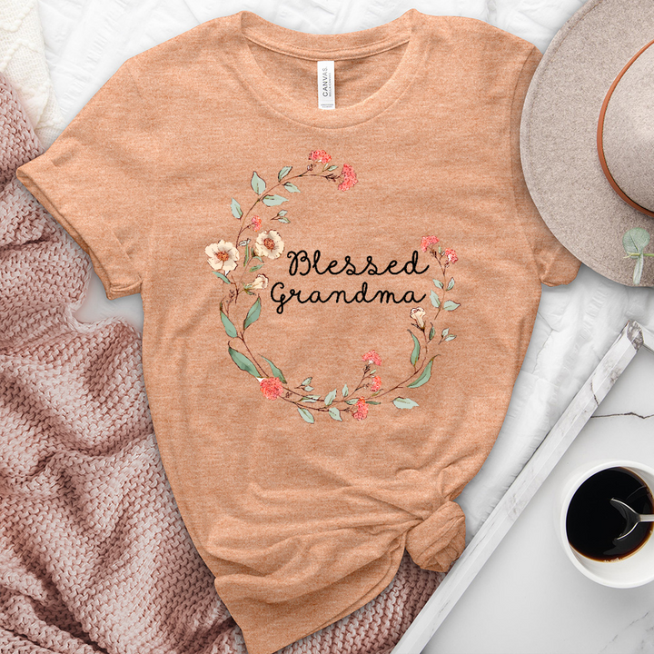 Blessed Grandma Spring Heathered Tee