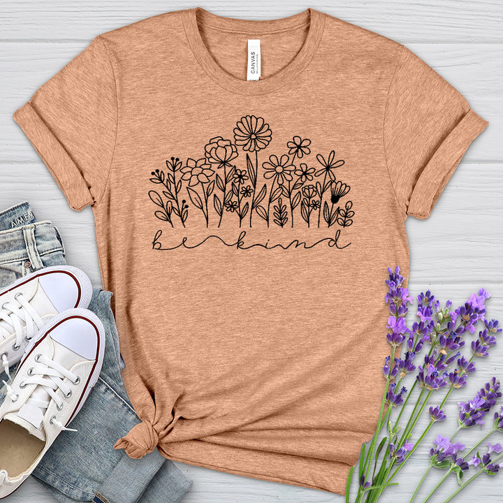 Be Kind Garden Black Heathered Tee