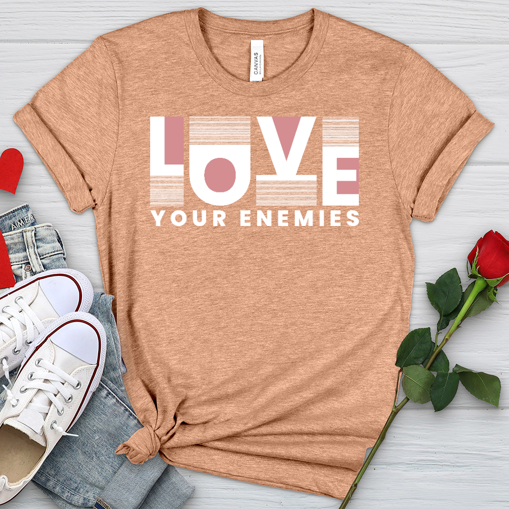 Love Your Enemies Graphic Heathered Tee