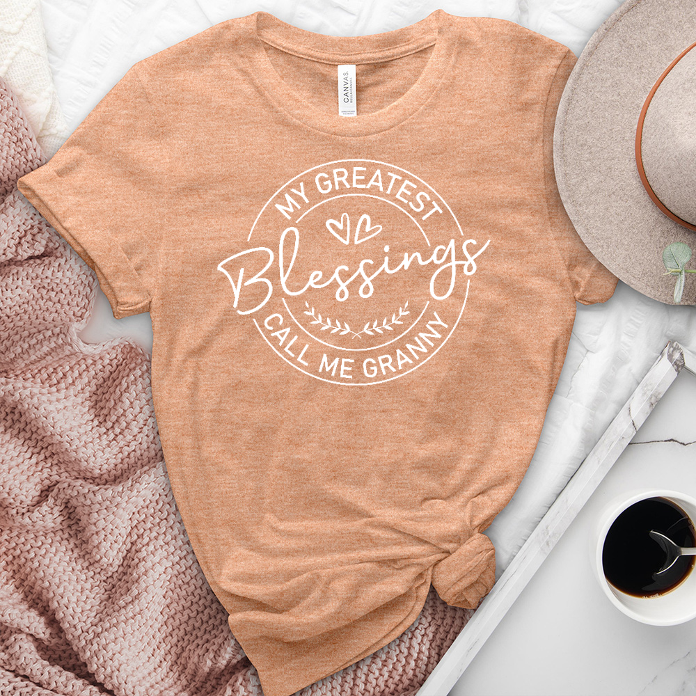 My Greatest Blessings Heathered Tee