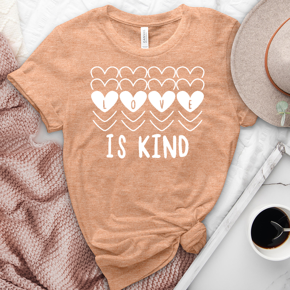 Love Is Kind Hearts Heathered Tee