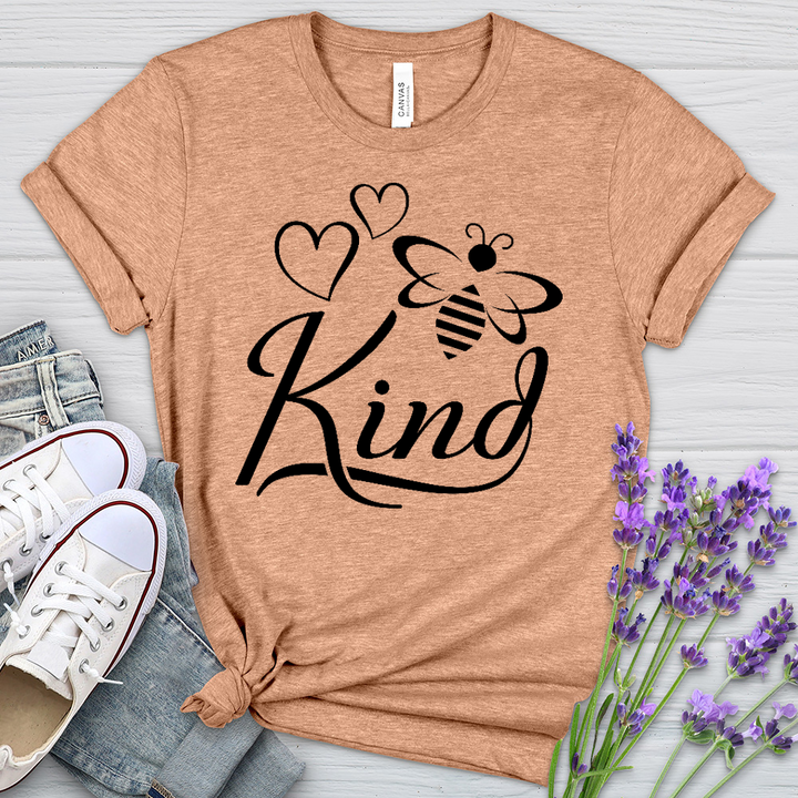 Bee Kind Honey Bee Heathered Tee