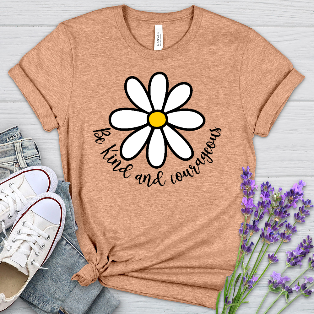 Be Kind and Courageous Heathered Tee