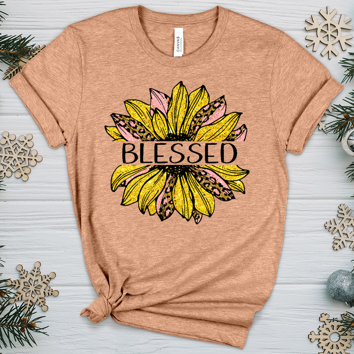 Blessed Sunflower V1 Heathered Tee