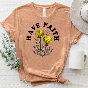 Have Faith Dandelion Heathered Tee