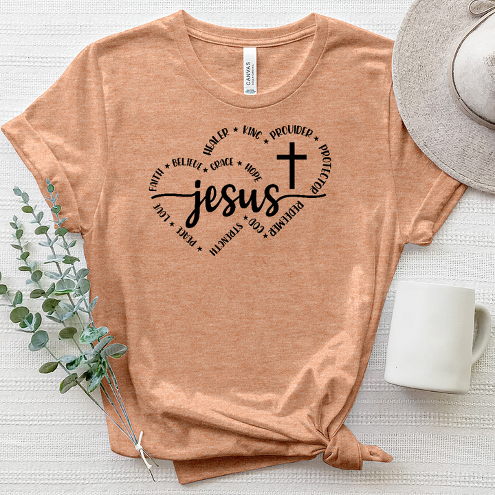 Jesus Cross Heathered Tee