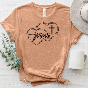 Jesus Cross Heathered Tee