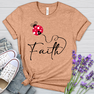 Faith Ladybug Heathered Tee