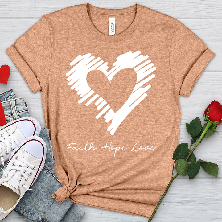 Heart Silhouette Heathered Tee