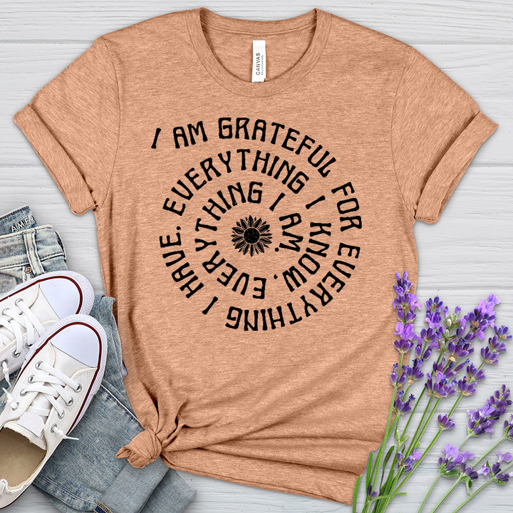 I Am Grateful Heathered Tee