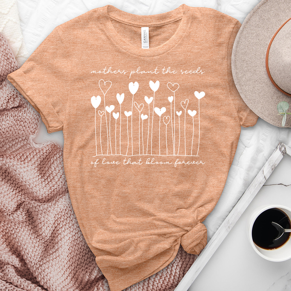 Mothers Plant Hearts Heathered Tee