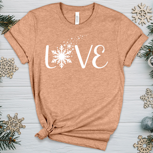 Love Snowflake Heathered Tee