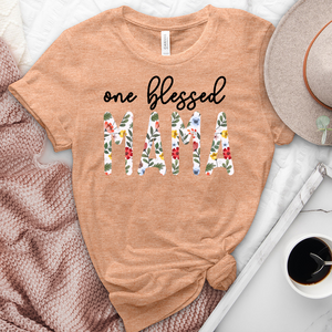 One Blessed Mama Heathered Tee