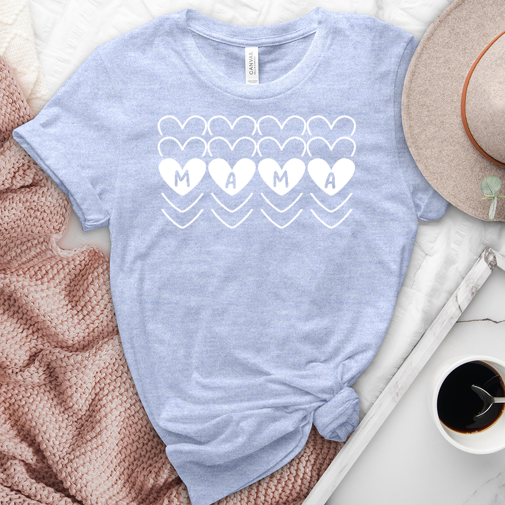 Mama Hearts Heathered Tee