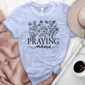 Praying Mama Flowers Heathered Tee